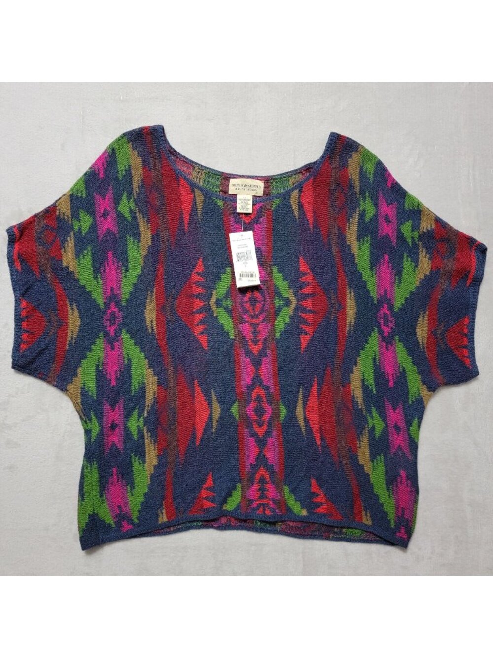 Ralph Lauren Denim & Supply Womens Geometric Southwestern Aztec Knit Top Small